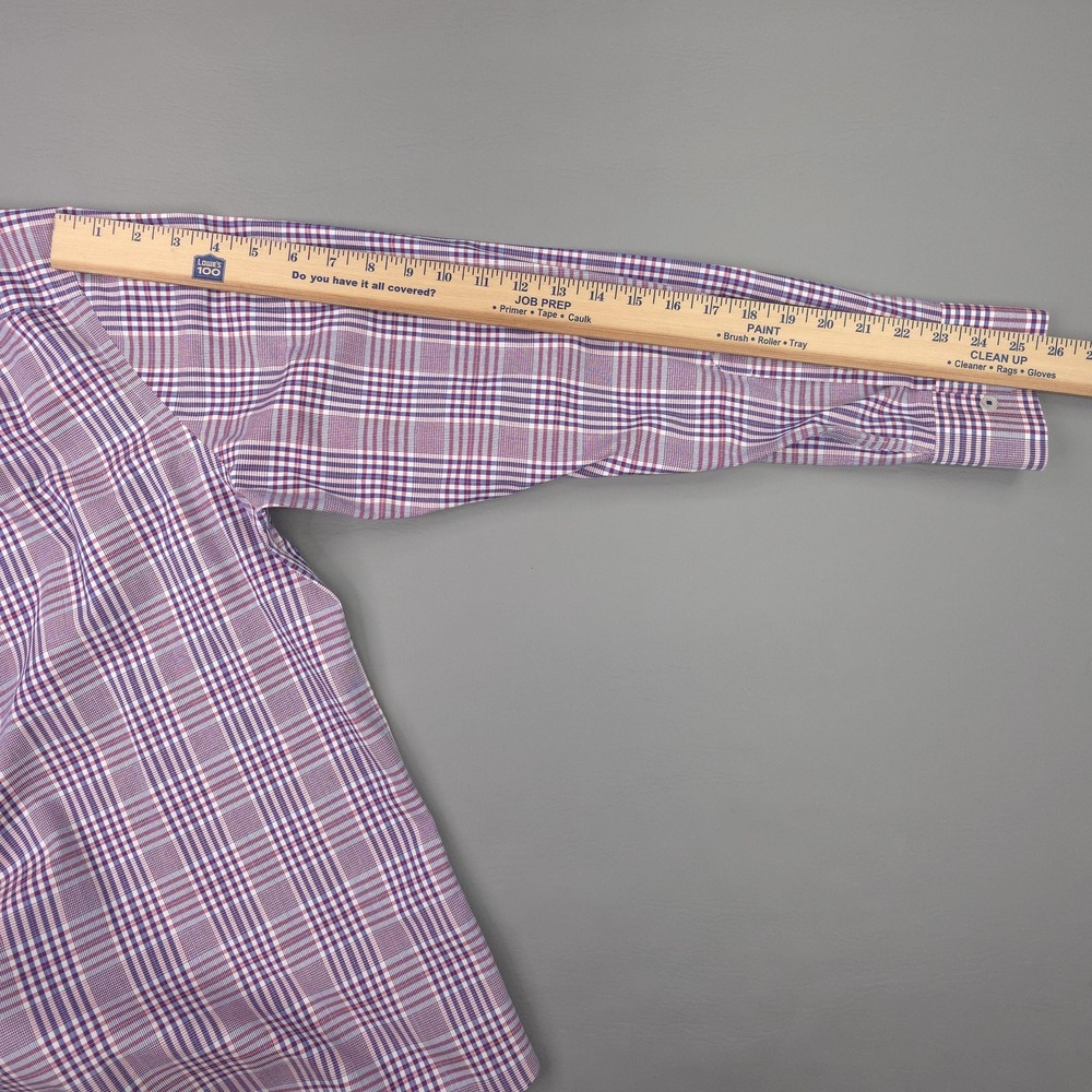 UNTUCKit Shirt Mens XL Red Glen Plaid Reventon Long Sleeve Wrinkle Free Cotton - Picture 12 of 13